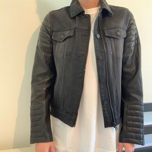 All Saints denim & leather jacket